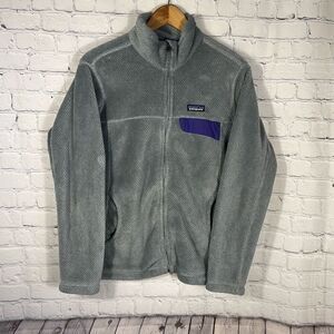 Patagonia Gray and Purple Women's Fleece Jacket